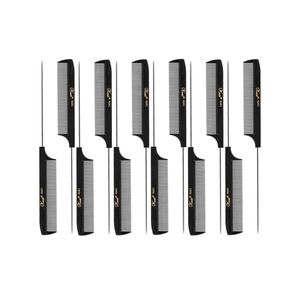 12 Krest Extra Fine Teeth Comb Black #4641